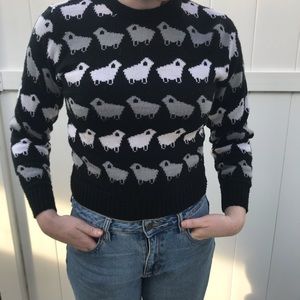 Vintage Black Sheep Graphic Knot Sweater